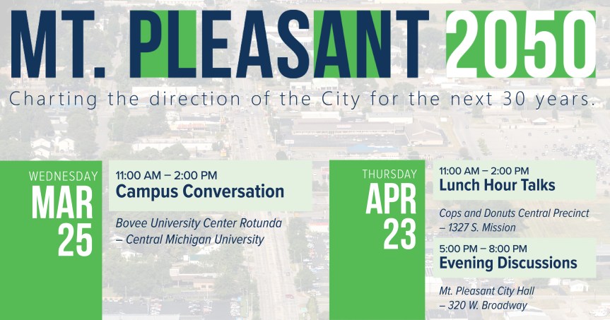 Public invited to learn more about the City of Mt. Pleasant’s Proposed 2050 Master&nbsp;Plan
