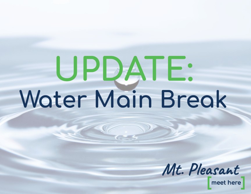 WATER MAIN BREAK – Flushing of lines, water is safe to&nbsp;drink.