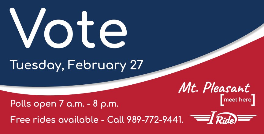 2/27/24 Election Information: Presidential Primary, Community Aquatic Center Bond Proposal, Isabella County Operating&nbsp;Millage