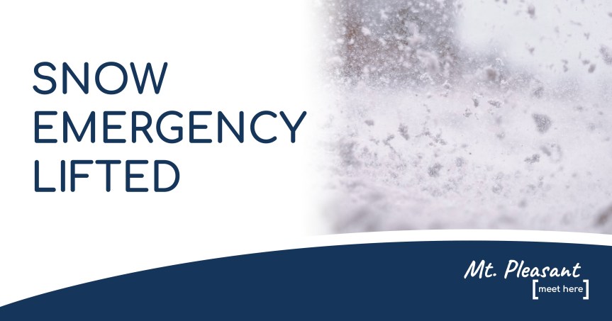 City of Mt. Pleasant Lifts Snow Emergency (Effective 6 p.m. on&nbsp;1/13/2024)