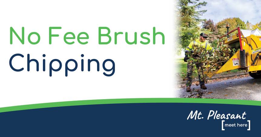 UPDATED: 9:30 a.m. 4/28/25 – ALL SLOTS ARE FILLED. RESERVATIONS ARE CLOSED.                   City to Offer No Fee Brush&nbsp;Chipping