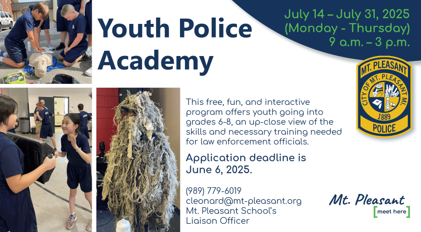 Mt. Pleasant Youth Police Academy Accepting&nbsp;Applications